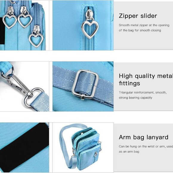 Lightweight Small Crossbody bags Cell Phone Purses Travel Pouch Shoulder Bag for - Picture 7 of 7